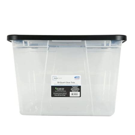 mainstays storage|mainstays 50 quart clear tote.